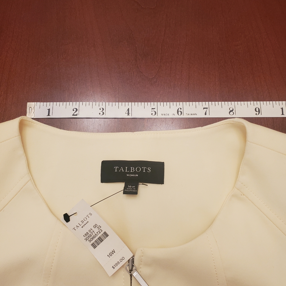 NWT Talbots Butter Yellow Women's Suit Jacket Size 16W - Picture 5 of 9